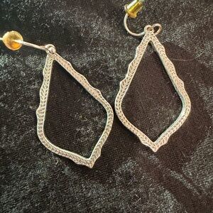 Kendra Scott Silver Textured Earrings